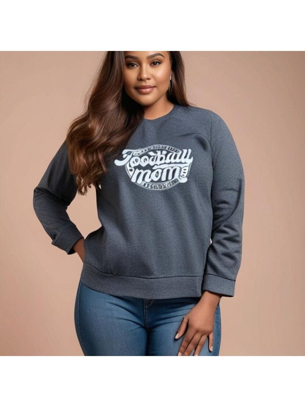 Game Day Sweatshirts for Women Football Game Long Sleeve Round Neck M NWOT